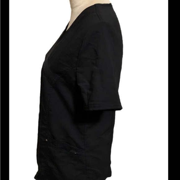 Scrubstar Scrub Top Black Size Small V Neck - Picture 2 of 4